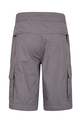 Mountain Warehouse Active Kids Convertible Trousers -Shrink & Fade Resistant Childrens Trousers, Fast Dry, Zip Off Casual Bottoms - for Spring Summer, Camping, Travelling Dark Grey 11-12 Years