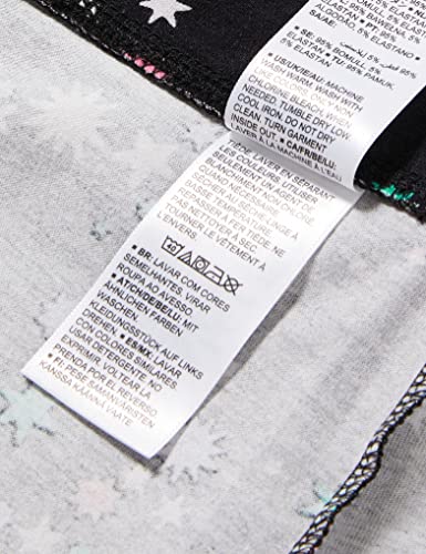 Amazon Essentials Girls' Leggings, Pack of 5, Aqua Green/Black Stars/Navy/Pink/Stripes, 5 Years