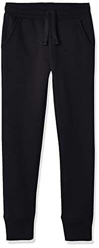 Amazon Essentials Girls' Joggers, Black, 11-12 Years