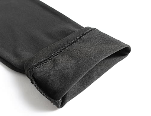 Dybker 3 Pack Girl Legging Plush Kids Stretchy Pants Plain Tights Trouser Dance Full Length, Black, 140