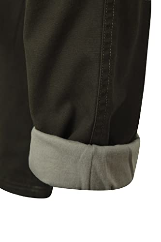 Mountain Warehouse Pull Up Kids Cargo Trousers - Jersey Lined, 100% Cotton Pants, Casual Girls & Boys Bottoms - Kids Clothing for Travelling, Hiking, Camping, Outdoor Khaki 13-14 Years