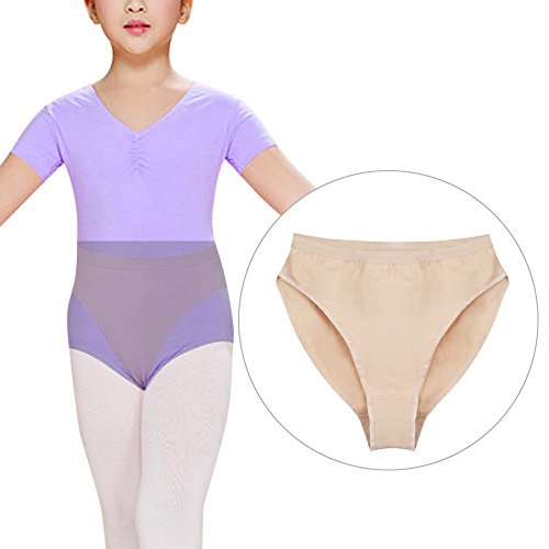 Bezioner 3 Pack Ballet Briefs Dance Pants Girls Ladies Women Dancing Knickers Beige Children Height 130
