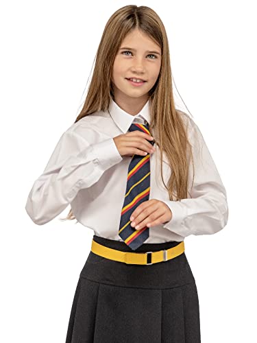 Olata Children’s Stretch Elasticated Belt with Adjustable Hook and Loop Fastening - 5-12 years. White