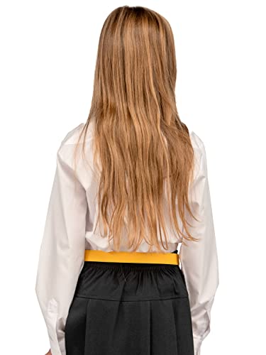 Olata Children’s Stretch Elasticated Belt with Adjustable Hook and Loop Fastening - 5-12 years. White