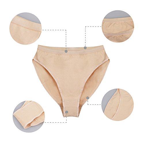Bezioner 3 Pack Ballet Briefs Dance Pants Girls Ladies Women Dancing Knickers Beige Children Height 130