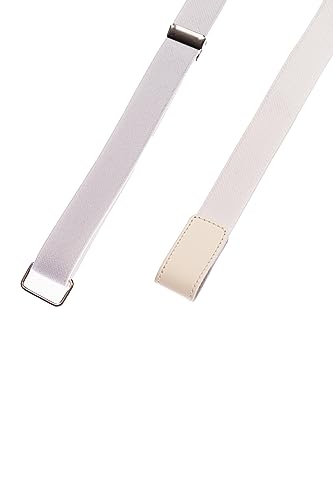 Olata Children’s Stretch Elasticated Belt with Adjustable Hook and Loop Fastening - 5-12 years. White