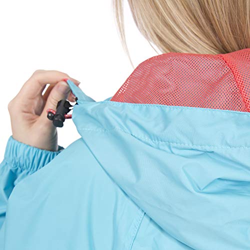 Trespass Qikpac Jacket, Aquatic, 11/12, Compact Packaway Waterproof Jacket Kids Unisex, Age 11-12, Blue