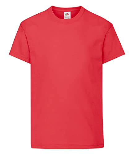 Fruit of The Loom Boys' t-Shirt. - Red -