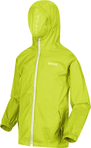Regatta Kid Pack It Jacket III Waterproof Breatherbale Lightweight Durable Water Repellent Taped Seams Packs Away, Bright Kiwi, 9-10 Years