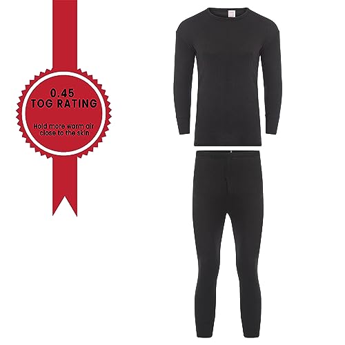 Heatwave Children's Thermal Long Sleeve Top & Pants Set, Warm Winter Underwear, Charcoal, 6/8 Years