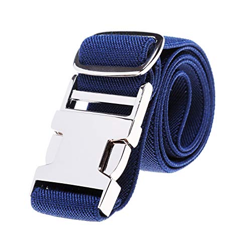 Kajeer Children Elastic Buckle Trousers Belt - Stretch Belt with Zinc Alloy Buckle Adjustable Belt for 1-15 Years Boys Girls (Navy Blue)