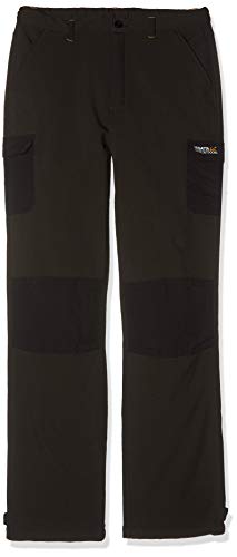 Regatta Softshell Junior Trousers - Unisex Children's Softshell Trousers, Unisex_Child, RKJ018, Black, FR : 3XL (Taille Fabricant : 13 yr)