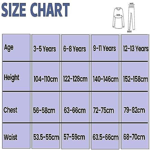 Heatwave Children's Thermal Long Sleeve Top & Pants Set, Warm Winter Underwear, Charcoal, 6/8 Years