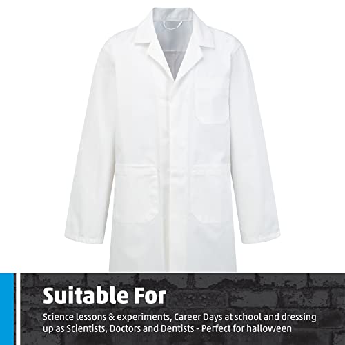 Fort Unisex Kids 444c Childs Warehouse Coat, White, 13 Years UK