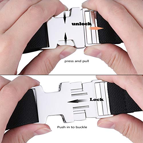 Kajeer Children Elastic Buckle Trousers Belt - Stretch Belt with Zinc Alloy Buckle Adjustable Belt for 1-15 Years Boys Girls (Navy Blue)