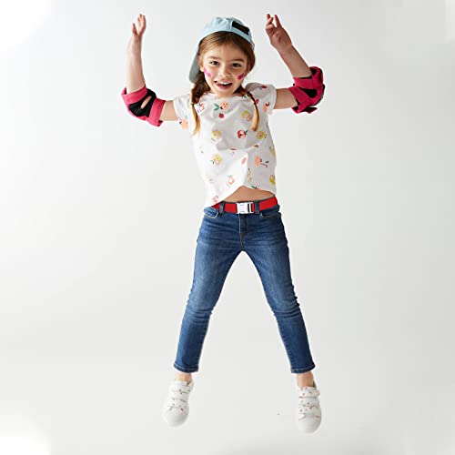 Kajeer Children Elastic Buckle Trousers Belt - Stretch Belt with Zinc Alloy Buckle Adjustable Belt for 1-15 Years Boys Girls (Navy Blue)