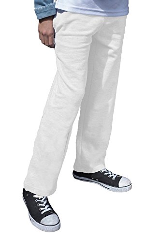 Integriti Boys Girls Childrens School Pe Fleece Jogging Bottoms Joggers Tracksuit Bottom White