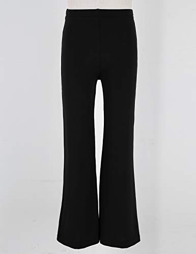 inlzdz Children Boys Classic Stretchy Latin Jazz Dance Pants Flared Leggings Trousers Gymnastics Dance wear Slim Fit Black 9-10 Years