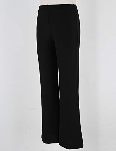 inlzdz Children Boys Classic Stretchy Latin Jazz Dance Pants Flared Leggings Trousers Gymnastics Dance wear Slim Fit Black 9-10 Years