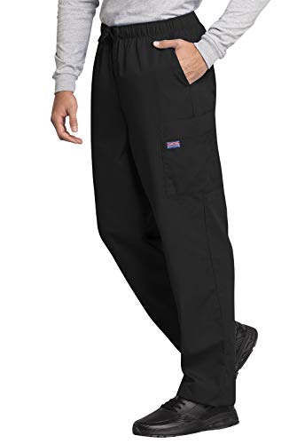 CHEROKEE Men's Originals Cargo Medical Scrubs Pants, Black, M UK