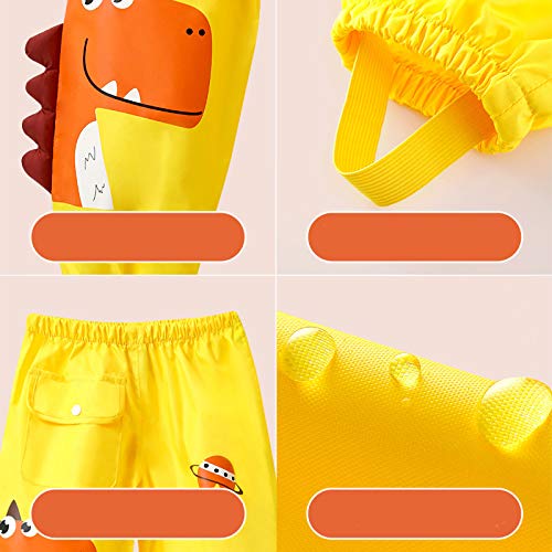 Coralup Toddlers Rain Waterproof Pants Little Boys Girls Mud Dirty Proof Trousers Kids Lightweight Rainwear Blue 5-6 Years