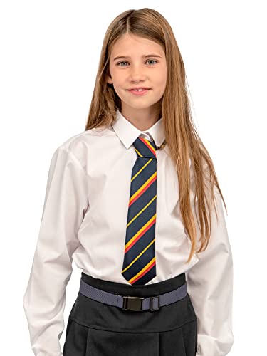 Olata Children’s Elasticated Belt with Plastic Clip Buckle (5-15 Years). Black/Red