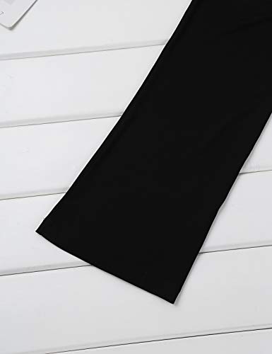 inlzdz Children Boys Classic Stretchy Latin Jazz Dance Pants Flared Leggings Trousers Gymnastics Dance wear Slim Fit Black 9-10 Years