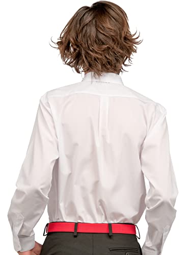 Olata Children’s Elasticated Belt with Buckle and Black Leather Fittings (5-12 Years). Black