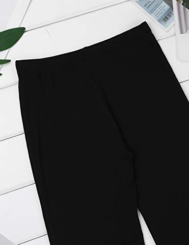 inlzdz Children Boys Classic Stretchy Latin Jazz Dance Pants Flared Leggings Trousers Gymnastics Dance wear Slim Fit Black 9-10 Years
