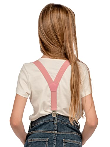 Childrens 1-5 Years Plain Coloured fully adjustable Elasticated Clip on Braces/Suspenders - Black