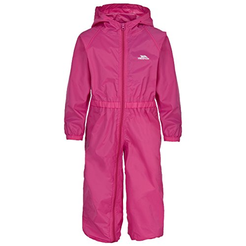Trespass Girl's Button Rain Suit, Pink, 5-6 Years UK