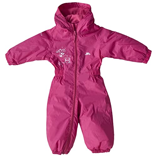 Trespass Girl's Button Rain Suit, Pink, 5-6 Years UK