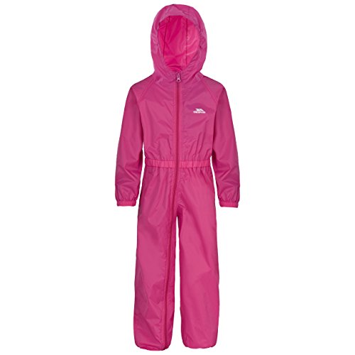 Trespass Girl's Button Rain Suit, Pink, 5-6 Years UK