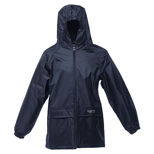 Regatta Kids Fully Waterproof Jacket Black, Navy OR Pink Childs Boys OR Girls (9-10 Years, Navy)