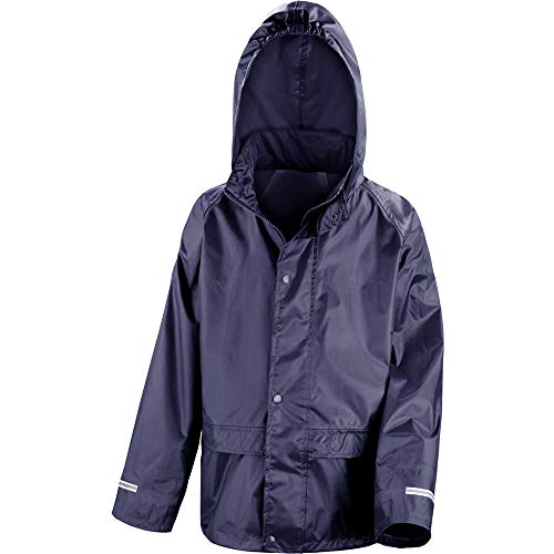 Result Core Childrens/Kids Unisex Junior Rain Suit Jacket and Trousers Set (3-4) (Navy Blue)