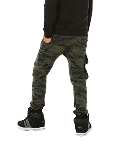 Verbelato Boys Camouflage Trousers Pants Cargo Joggers Casual for Kids hk387 Khaki 10 Years