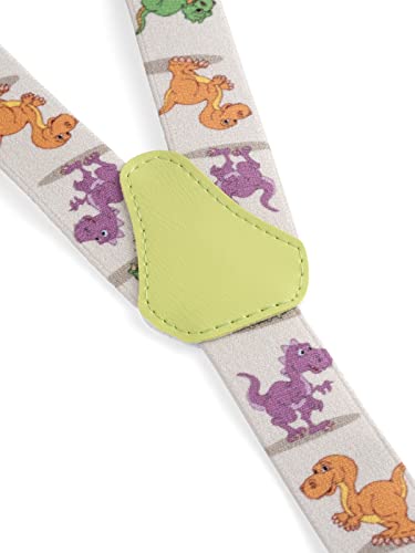 Olata Children’s Elasticated Dinosaur Design Y-Shape Braces/Suspenders (1-5 Years) - 2.5cm. Light Blue