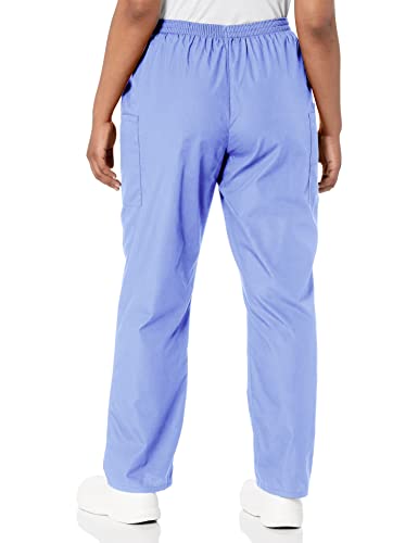Cherokee Women's Workwear Elastic Waist Cargo Scrubs Pant, Navy, Large