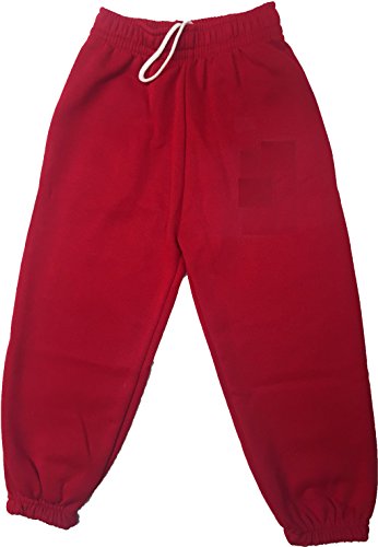 Ayra: Boys Girls Childrens Kids School PE Fleece Jogging Tracksuit Bottoms Trousers (5/6 Years, Red)