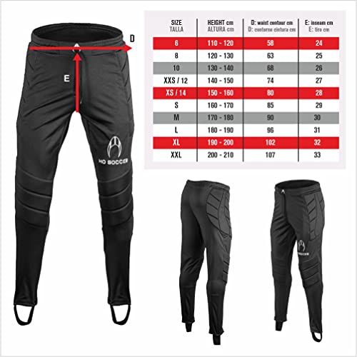 HO Soccer 0505554 Goalkeeper Long Trousers, Unisex Children, unisex_child, 0505554, Black, 6 Years