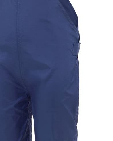 Wetplay KIDS WATERPROOF DUNGAREES RAIN OVER TROUSERS BOYS GIRLS CHILDS CHILDRENS (9-10 Years, Navy Blue)