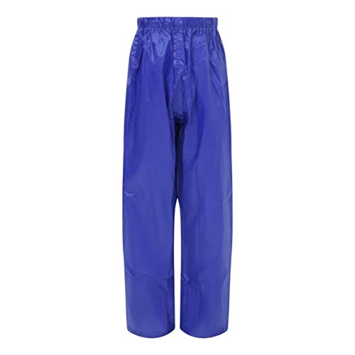 Kids Waterproof Jacket & Trousers Suit Set in Black, Navy Blue or Royal Blue Childs Childrens Boys Girls WR225J (7-8 Years, Royal Blue)