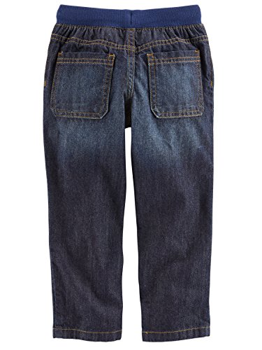 Simple Joys by Carter's Toddler Boys' Pull-On Denim Trouser, Pack of 2, Grey/Denim, 4 Years
