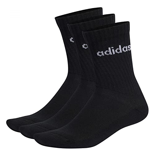 adidas Unisex Set of 3 Pairs High for Kids Socks, black/white, XS UK