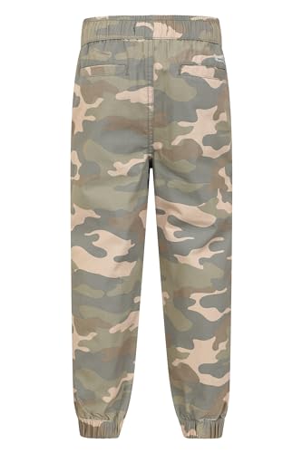 Mountain Warehouse Camo Kids Trousers - 100% Cotton Childrens Pants, Reinforced Knees Girls & Boys Bottoms, Stretch Cuffs - Best for Walking, Travelling, Outdoors Camouflage 13 Years