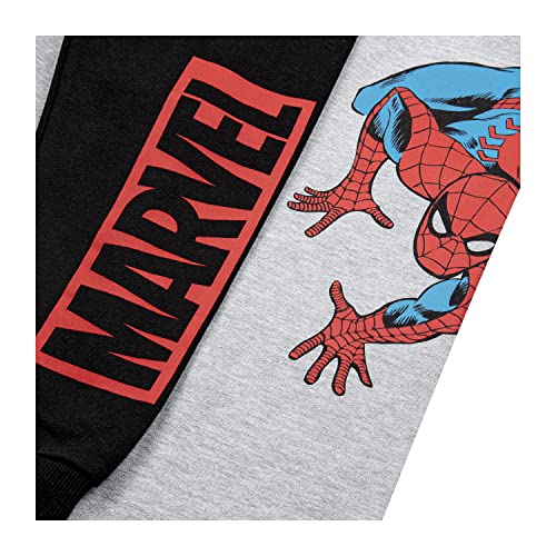 Marvel Boys Jogging Bottoms Pack of 2, 2PK Tracksuit Bottoms, Spiderman Captain America Hulk Merchandise (4-5 Years) Black
