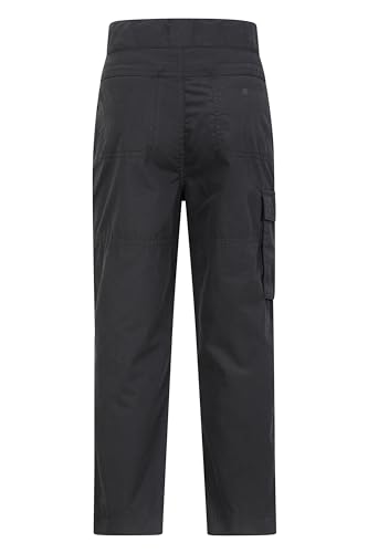 Mountain Warehouse Active Kids Trousers - Lightweight, Fast Drying All Season Pants, Shrink & Fade Resistant Casual Bottoms - for Spring Summer, Travelling, Camping Black 5-6 Years
