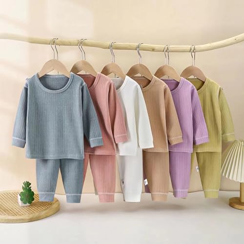 Hikewin Girls Base Layer Long Johns Tops and Trousers Sets hermal Underwear Set Girls' Thermal Sets Purple 3-4Years