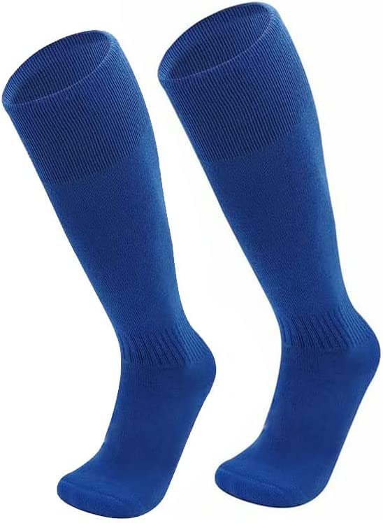 COSHAL® Kids Football socks Children Rugby Hockey Sports Knee High Socks Juniors Knee High Football Socks Outdoor Game Soccer Socks, Boys Rugby Hockey Football Running Socks, Royal Blue (7-10 Yrs)