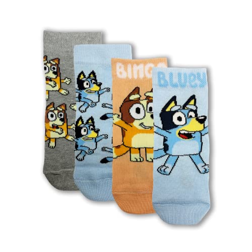 Bluey Socks | Pack of 4 | Unisex Children's Socks (as8, numeric, numeric_6, numeric_8_point_5, regular, Kids Size UK 6-8.5)